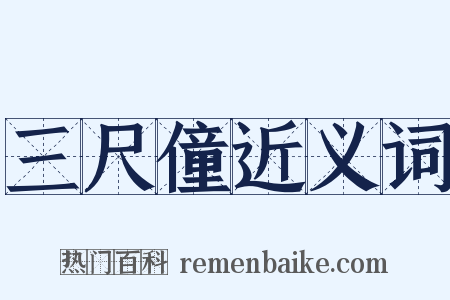 三尺僮近义词是什么意思的图片